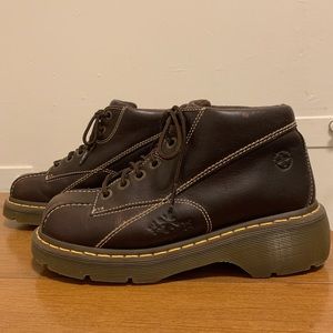 Vintage Dr. Martens 12281 Floral Embossed Platform Ankle Boots